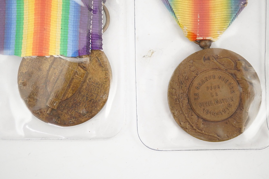 Nineteen First World War allied nations Victory Medals